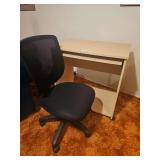 Computer Desk on Wheels, 30 x 20 x 30h, Office Chair