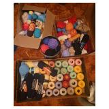 Boxes of Yarn, Box of Cotton Lace/Crochet Thread Balls
