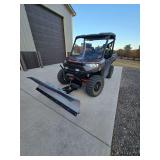 2018 Polaris Ranger 1000 XP, Plow, odometer reads 2,838.5, aftermarket lights, bumper, wireless winch remote, full plastic windshield, half plastic windshield included not installed.  This item has a 
