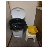 Trash can, tub, stool