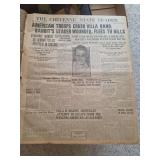 Large book of newspaper,  The Cheyenne State Leader from 1916, 18x21