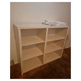 Light Wood, low-profile double 6-shelf Bookcase - 38 x 13 x 31h