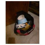 Pet bowls in bag