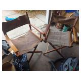 Two folding chairs
