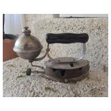 Antique self-heating sad iron