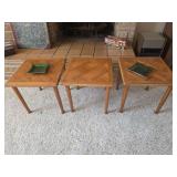 Small tables 15x15x15 each, with ashtrays