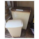 24x21x34 freezer (condition unknown), trash can