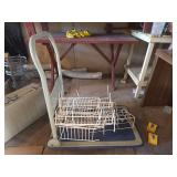 Roller cart, white shelf racks