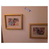 Lady art two pieces12x10 each