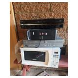 VHS & DVD player, Gateway computer tower and microwave unknown conditions