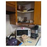 Coffee maker, microwave glass bowls, hot water pot, cookie jar-Bring box to pack