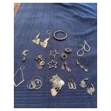 Various jewelry pieces, some marked