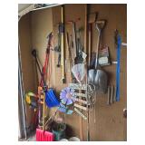 Yard decorations, tree trimmers, light bulb changer, Pick, Shovel & more