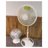 Two oscillating fans