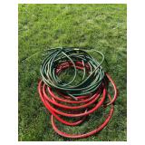 3 heavy garden hoses
