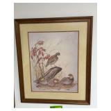 "Bobwhites" by JF Landenberger Framed 22x25