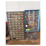 3 bolt bins with contents