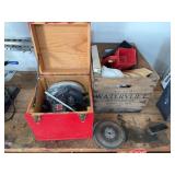 Craftsman 7 1/4” circular saw, extra blades and wood to practice on.