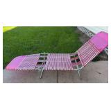 Red and white “jelly” lounge chair