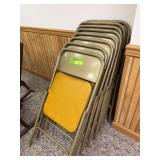 Eight folding chairs and two card tables, NO CONTENTS
