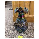 Fenton carnival glass vase approx 6.5” tall