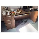 Locking 3 drawer desk w keyboard tray 30D x 66L x 29H NO CONTENTS!