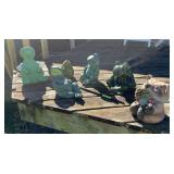 Ceramic and cement garden animals