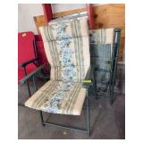 2 padded floral folding lawn chairs