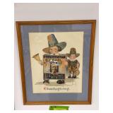 Quaker Oats Cream of Wheat Thanksgiving advertising print Framed 13x16