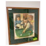 C Everett Johnson pool print Framed 23x25