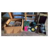 Local and National ephemera, 45’s and Golde manumatic slide projector