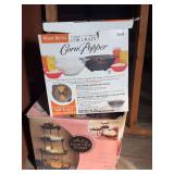 Stir Crazy popper and stacking four tier stand
