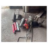 Anvil, jacks, grease, circular saw