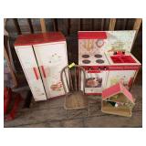 Strawberry Shortcake kitchen, doll chair and doll house