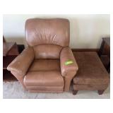 La-Z-Boy rocker recliner and mismatched footrest See photos for condition It doesn’t look the best but Colton says it’s still comfy!!
