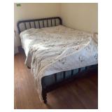 Jenny Lind full size bed w older mattress and box spring but appears clean
