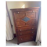 Modern drop front desk w three drawers 16D x 32Lx 52H