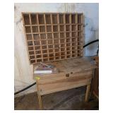 Small work bench and 72 hole shelf