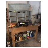 Work bench and shelf  NO CONTENTS