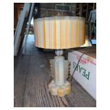 Vintage art deco frosted glass boudoir lamp 12” tall