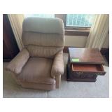 La-Z-Boy rocker recliner and Pennsylvania House side table