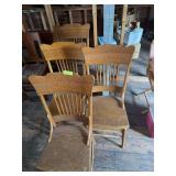 Four dining chairs, see photos for condition