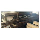 Antique  barn boards, unknown qty or condition but pile measures 12" x 36" x 14