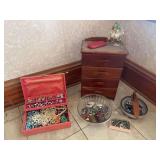 Costume jewelry and jewelry boxes