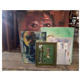 Five paintings on canvas