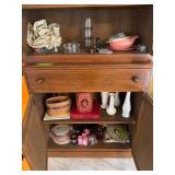 Dishes, junk drawer items, milk glass, storage containers, etc