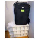 Samsonite carry on size suitcase and 15 hole shoe holder