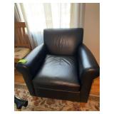 Black pleather arm chair