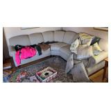 Bassett Furniture 3pc curved sectional 104x104
