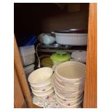 Storage containers, baking pans, hand mixer,  “D”